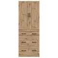 vidaXL Sada skríň 2 ks 66 x 34,5 x 87 cm Kompozitné drevo Dub artisan