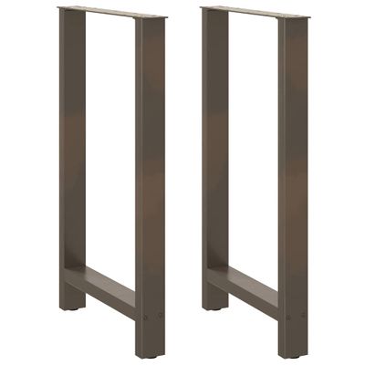 vidaXL Nohy barového stola, prírodná oceľ, 2 ks, 60 x (100-101) cm, oceľ