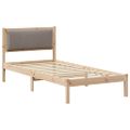 vidaXL Rám postele Sivohnedá 90 x 200 cm Masívne borovicové drevo