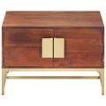 vidaXL Konferenčný stolík medovohnedý 67x67x45 cm akáciový masív