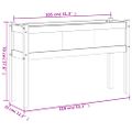 vidaXL Záhr. kvetináč s nohami voskový hnedý 110x31x70cm mas. borovica