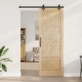 vidaXL Posuvné dvere ORKDAL 83 x 232 cm Borovicový masív Prírodná