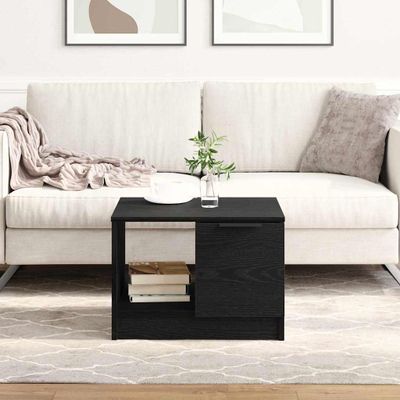 vidaXL Konferenčný stolík Čierny dub 50 x 50 x 36 cm Kompozitné drevo