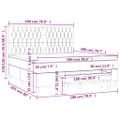 vidaXL Posteľný rám boxsping s matracom ružový 180x200 cm zamat