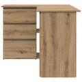 vidaXL Rohový stôl Artisan Dub 145x100x76 cm Konštruktérske drevo