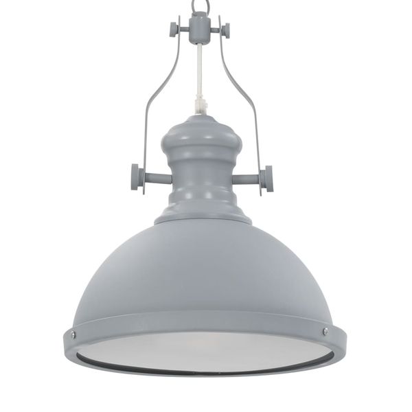 vidaXL Stropná lampa sivá okrúhla E27