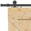 vidaXL Posuvné dvere NARVIK Prírodná a čierna 80 x 210 cm (213,5 cm)