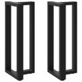 vidaXL Nohy barového stola v tvare T, 2 ks, čierne, 50x35x(100-101) cm, oceľové