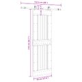 vidaXL Posuvné dvere NARVIK Prírodná a čierna 70 x 210 cm (152,5 cm)
