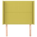 vidaXL Čelo postele so záhybmi zelené 93x16x118/128 cm látka