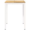 vidaXL Záhradný barový stôl Biela 80 x 80,5 x 105 cm