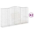vidaXL Oblúkový gabionový kôš 2 ks 400x50x220/240cm pozinkované železo