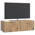 vidaXL Nástenná TV skrinka 98 x 41 x 30 cm Dub artisan