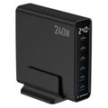 GEMBIRD 6-port 240 W GaN USB, Rýchlonabíjačka 240W