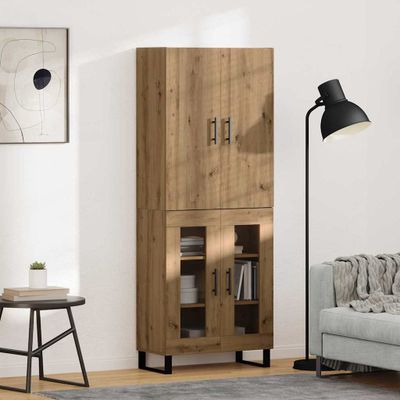 vidaXL Highboard 2 pcs Remeselný dub 69,5 x 34 x 180 cm