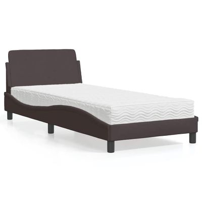 vidaXL Posteľ s matracom Dover tmavohnedá 80x200 cm látka