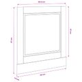 vidaXL Dvierka na umývačku PORTO Čierny dub 60 x 1,5 x 57 cm