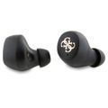 Bluetooth slúchadlá Guess GUTWSP4EGW TWS ENC 4G PU METAL LOGO hnedá