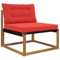 vidaXL Vankúš na vonkajšiu pohovku Polyester Červená 80 x 68,5 cm
