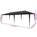 vidaXL Párty stan 3x6 m, PE, antracitový
