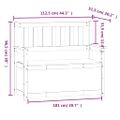 vidaXL Lavička čierna 112,5x51,5x96,5 cm masívne mangovníkové drevo