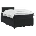 vidaXL Posteľ boxspring s matracom Čierna 120 x 190 cm Zamat