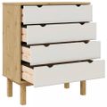 vidaXL Skrinka so zásuvkami OTTA, hnedo biela 76,5x39,5x90cm, borovica