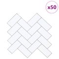 vidaXL Dlaždica herringbone 50 ks Biela šedá 30 x 30 cm