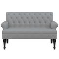 vidaXL Lavička s operadlom svetlosivá 120x62x75,5 cm látka
