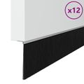 vidaXL Samolepiace tesnenia dverí s kefou 12 ks Strieborná 100 cm