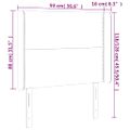 vidaXL Čelo postele s LED zelené 93x16x118/128 cm látka
