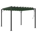 vidaXL Gazebo s lamelovou strechou 3 x 3 x 2,14 m Zelená
