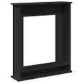 vidaXL Obloženie krbu čierne 75x20x87,5 cm kompozitné drevo