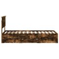 vidaXL Rám postele Dymová dub 75 x 190 cm Inžinierske drevo