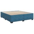 vidaXL Posteľ boxspring s matracom Tmavomodrá 180 x 200 cm Zamat