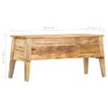 vidaXL Úložný box z mangovníkového dreva 99x35x48 cm