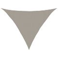 vidaXL Slnečná plachta 160 g/m² trojuholníková svetlosivá 3,5x3,5x4,9 m HDPE