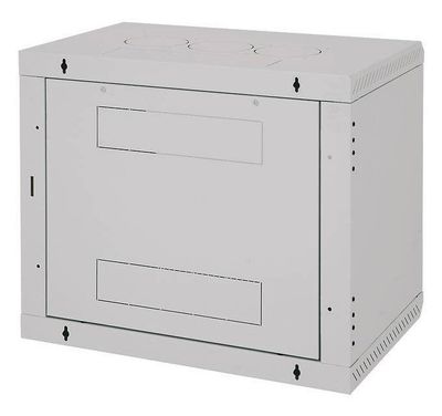 Triton 19' rozvaděč jednodílný 12U/395mm vylamovací otvor pro ventilátor RAL7035 Rozvadec, nástenný, jednodílný, 12U, 395mm, vylamovací otvor pro ventilátor, RAL7035