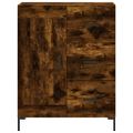 vidaXL Vysoká skrinka dymový dub 69,5x34x180 cm spracované drevo