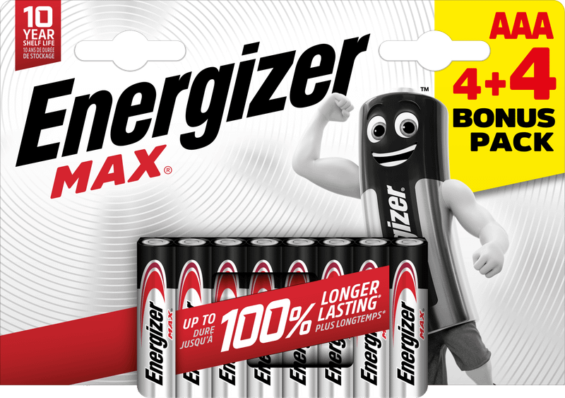 Energizer Max AAA alkalické batérie 8ks (4+4) E303328000