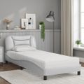 vidaXL Posteľ s matracom Hvar biela 80x200 cm umelá koža