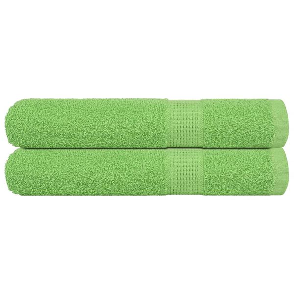 vidaXL Saunové osušky FROGN 2 ks jablkovo zelené 80x200 cm 360 g/m²
