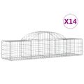 vidaXL Oblúkové gabionové koše 14 ks 200x50x40/60 cm pozink. železo
