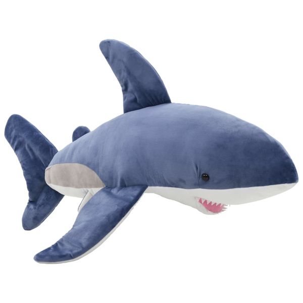 vidaXL Hračka plyšový žralok ružovo-biely