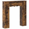 vidaXL Rám krbu Dymový dub 102 x 20 x 102 cm Kompozitné drevo
