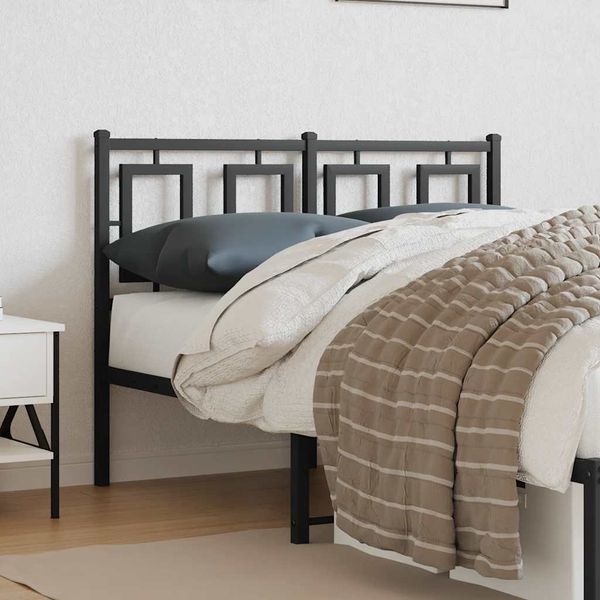 vidaXL Kovové náhradné čelo postele čierne 120 cm