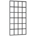 vidaXL Posuvné dvere s kovaním čierne 102x205 cm ESG sklo