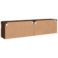 vidaXL TV nástenné skrinky s LED svetlami 2 ks hnedý dub 80x30x40 cm
