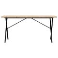 vidaXL Jedálenský stolík v tvare X 140x80x75,5 cm borovica a oceľ