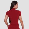 Dámske tričko Cropped Ignite Dark Red - GymBeam, veľkosť L, veľkosť oblečenia L